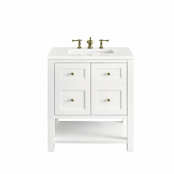 James Martin Vanities Breckenridge 30in Single Vanity Cabinet, Bright White 330-V30-BW